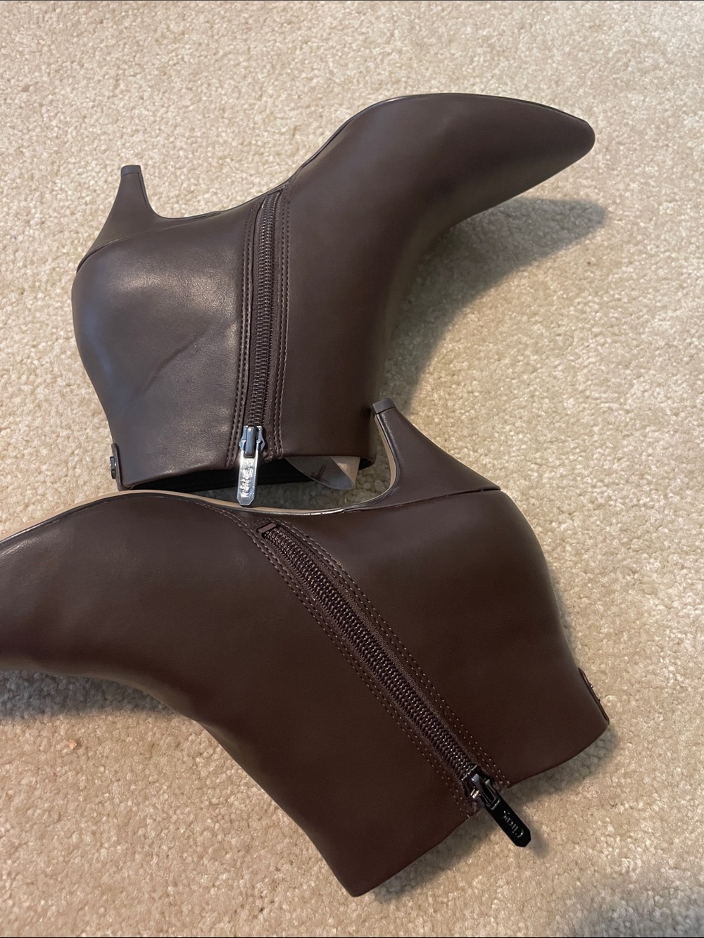 Sam Edelman Women's Dark Brown Pointed Toe Ankle Boots - Picture 4 of 10